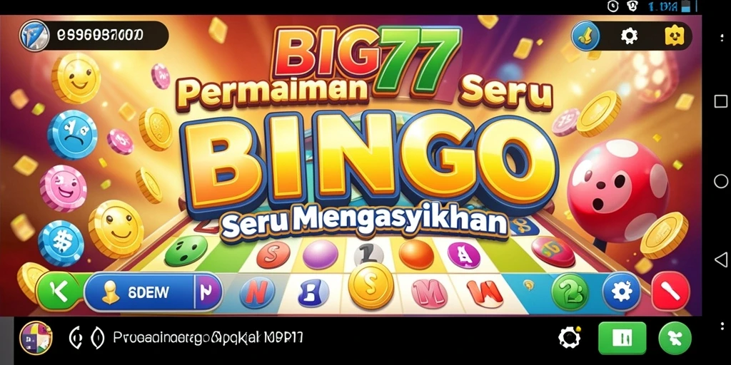 Tampilan gameplay menarik dalam aplikasi Bingo BIG77.