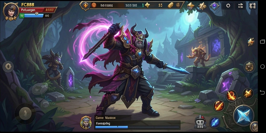 Tangkapan layar menampilkan momen aksi seru dalam gameplay ARPG FC888.