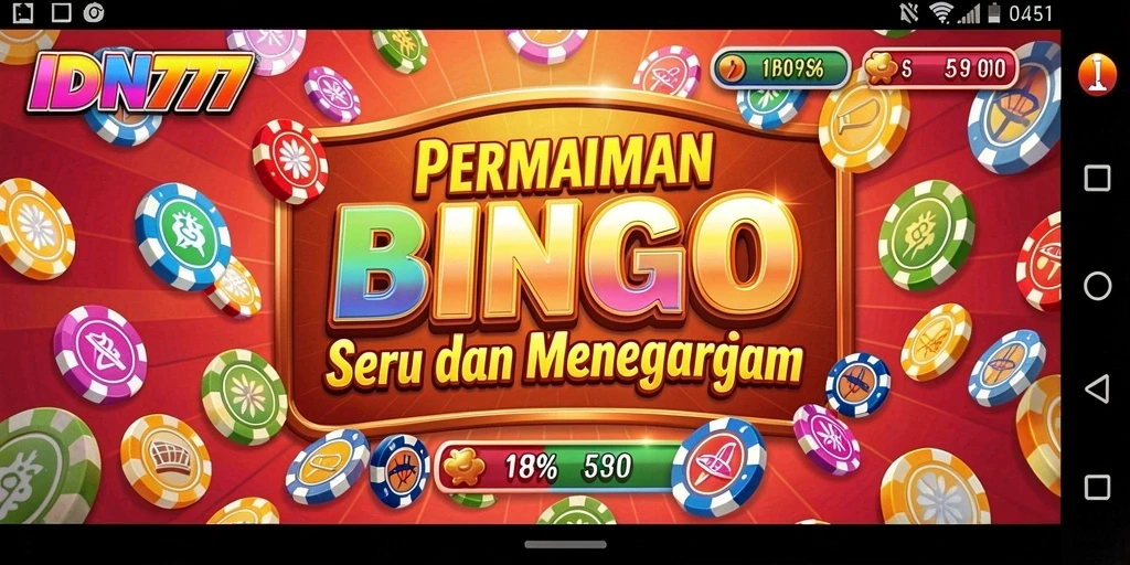 Tampilan gameplay menarik dari IDN777 dengan suasana Bingo yang hidup.