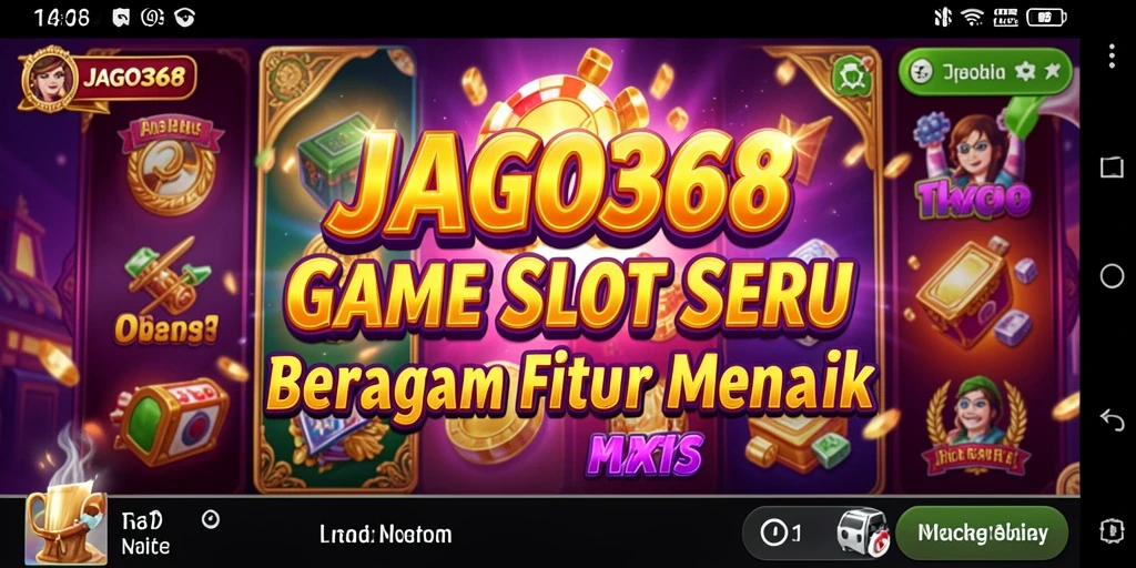 Screenshot utama JAGO368 menampilkan gameplay Slot yang seru.