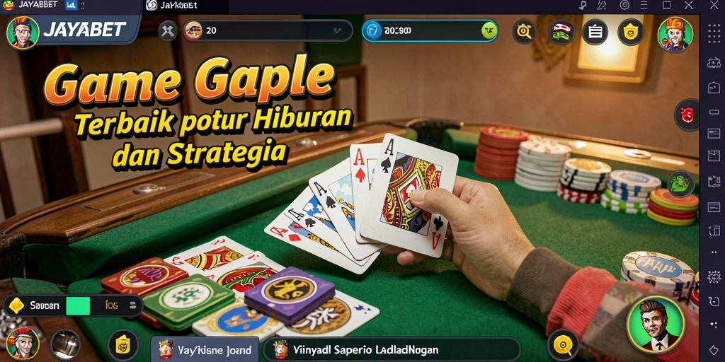 Tampilan gameplay JAYABET yang menarik dengan suasana Gaple.