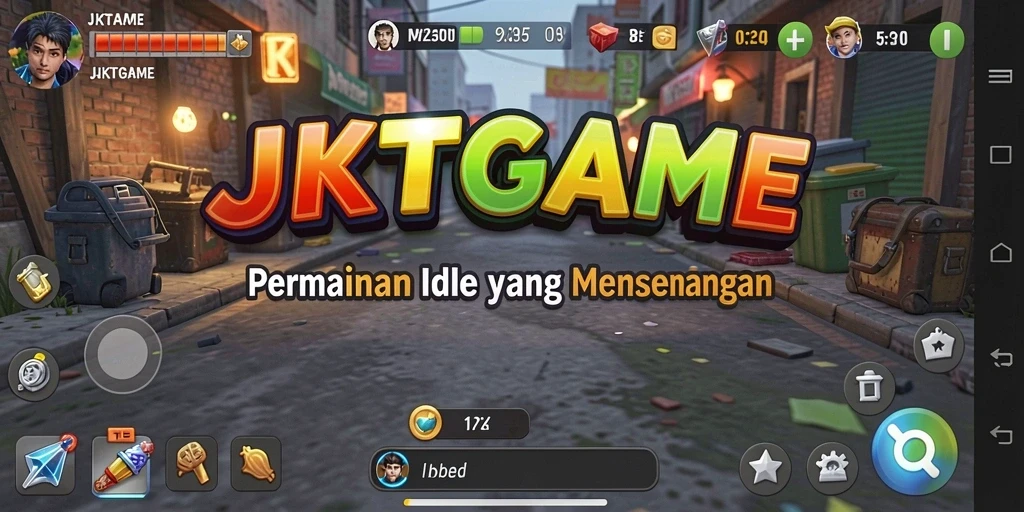 Screenshot JKTGAME menampilkan gameplay Idle yang menarik dan penuh warna.