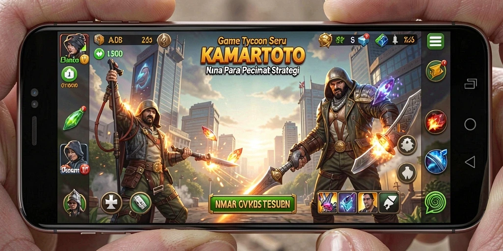 Tampilan gameplay KAMARTOTO yang penuh strategi dan interaksi bisnis.