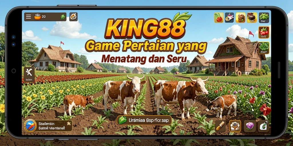 Tampilan gameplay KING88 yang seru dan menarik dalam bertani.