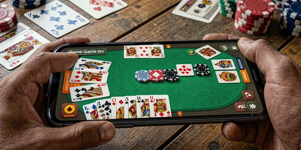 Tampilan gameplay seru dalam LKOPEN dengan kartu Gaple.