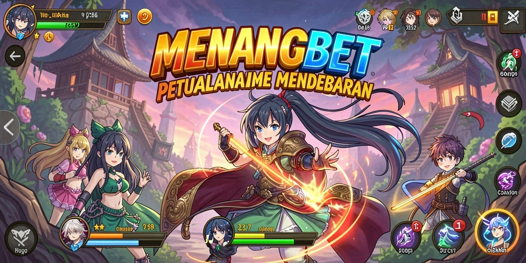 Screenshot MENANGBET menampilkan aksi bertarung karakter Anime yang mendebarkan.