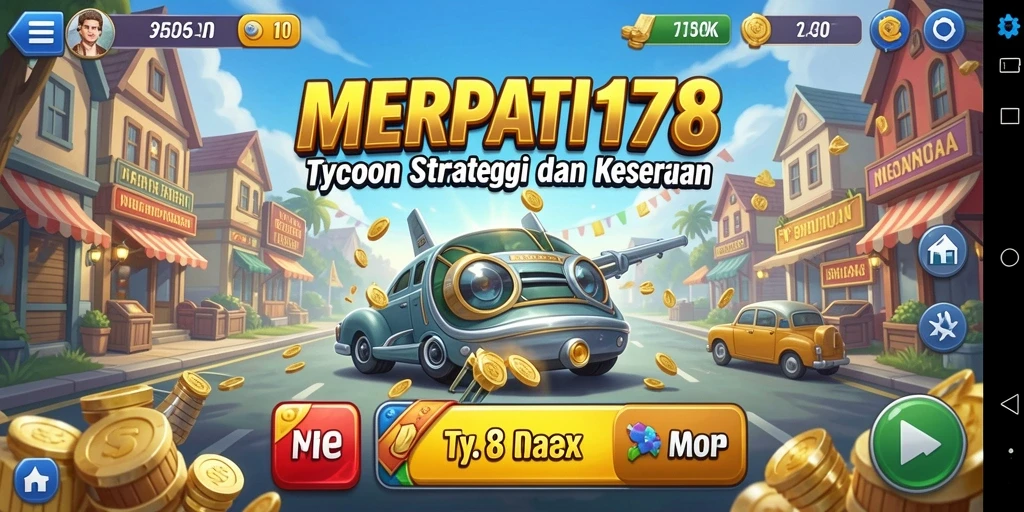 Screenshot utama MERPATI178 menampilkan serunya gameplay Tycoon.