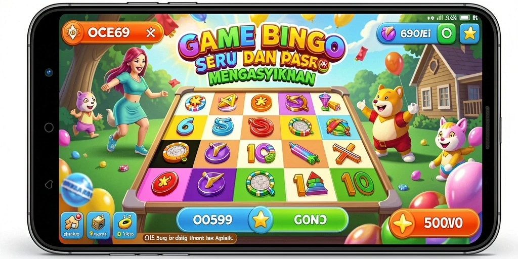 Tampilan gameplay bingo OCE69 yang menarik dan interaktif.