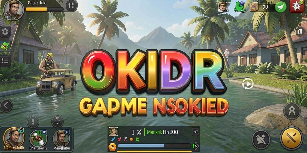 Screenshot yang menunjukkan gameplay santai dan interaktif OKIDR.