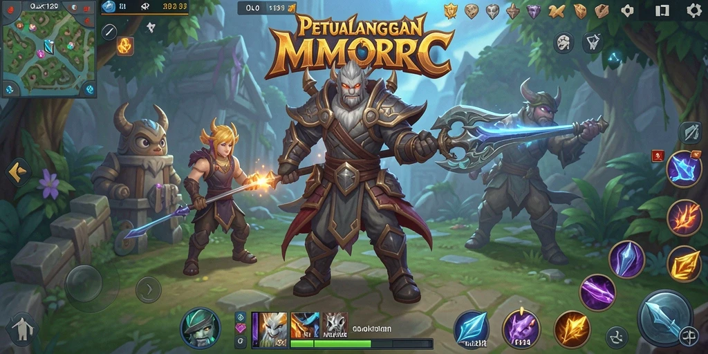 Tampilan permainan OLX128 yang menampilkan aksi seru dalam dunia MMORPG.