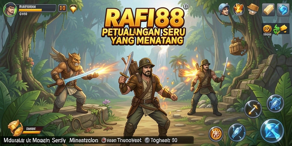Tampilan seru dari gameplay petualangan RAFI88.