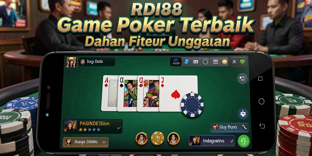 Screenshot gameplay RDI88 menunjukkan keseruan permainan Poker yang intens.