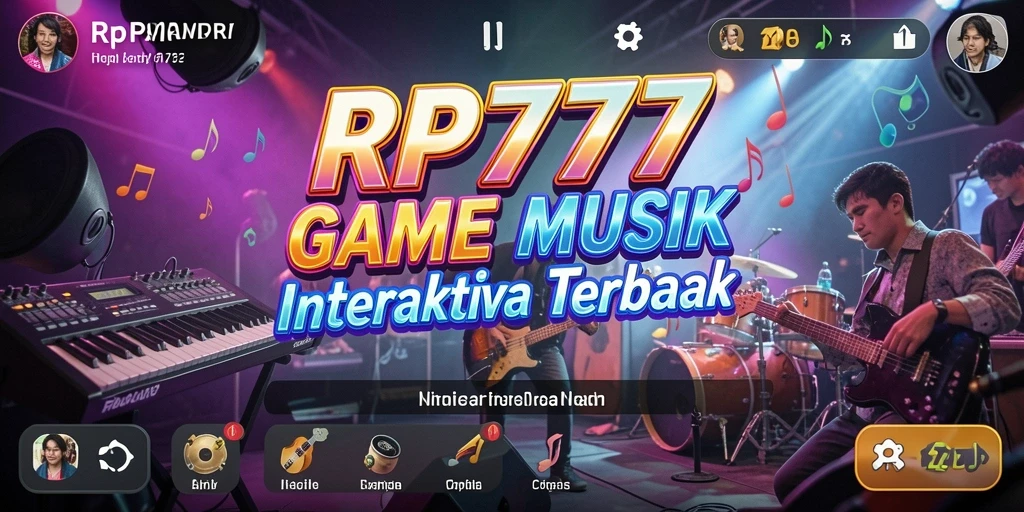 Tampilan gameplay RP777 yang seru dan interaktif dalam bermain musik.