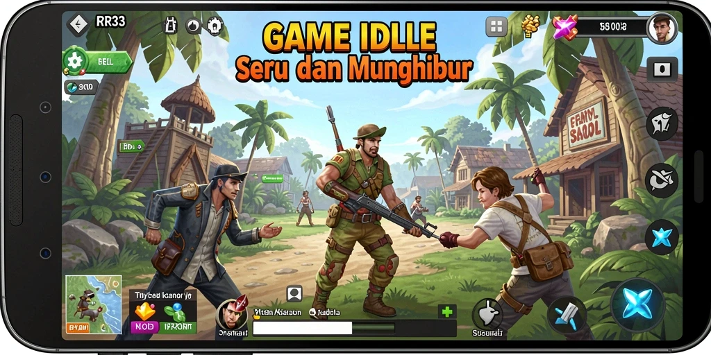 Tampilan gameplay RR33 yang menarik dengan elemen Idle.