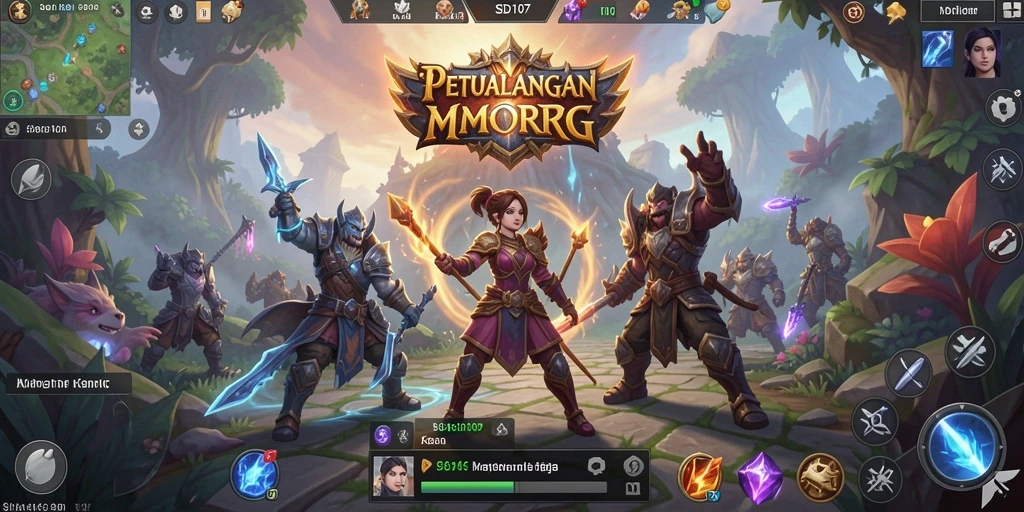 Screenshot gameplay menampilkan aksi seru dalam dunia MMORPG.