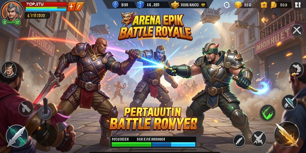 Gameplay seru dalam pertempuran Battle Royale TOPJITU.