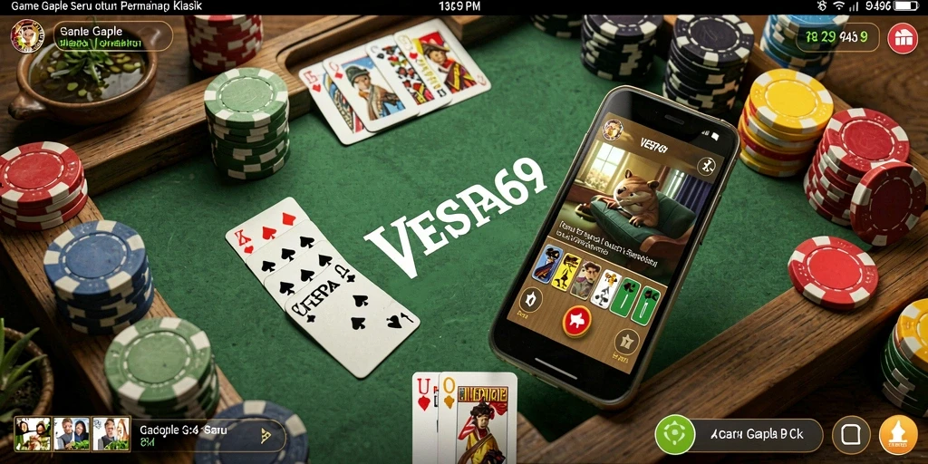 Tampilan gameplay seru dari VESPA69 saat bermain Gaple.