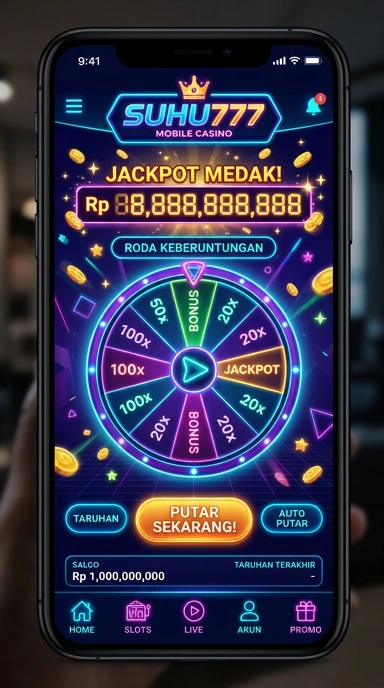 Tampilan antarmuka aplikasi suhu777 yang menarik dan mudah digunakan.